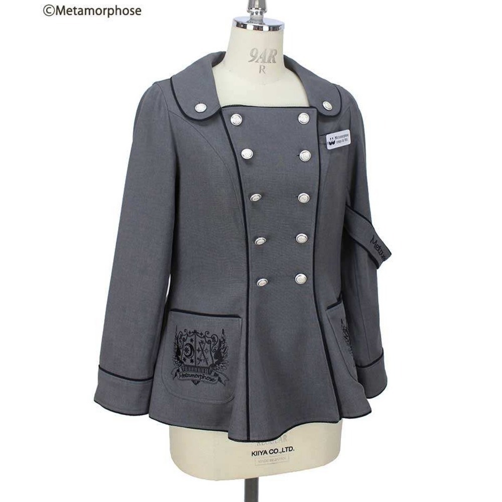 Metamorphose Name of Guardian Jacket Grey Military Goth Lolita EGL Japan - Picture 11 of 12